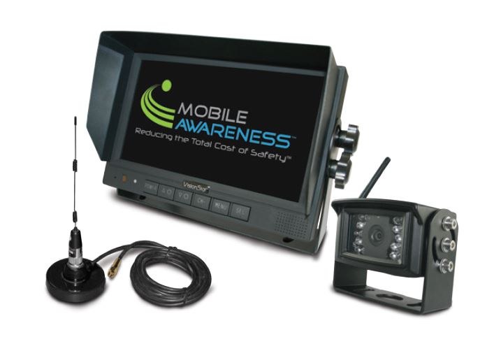 Mobile Aware Backup Camera, Visionstat ®, Rear Bumper Mount, 7 Inch Lcd Colored Monitor with 3 Cameras, Wired, Wide Angle View – MA1102