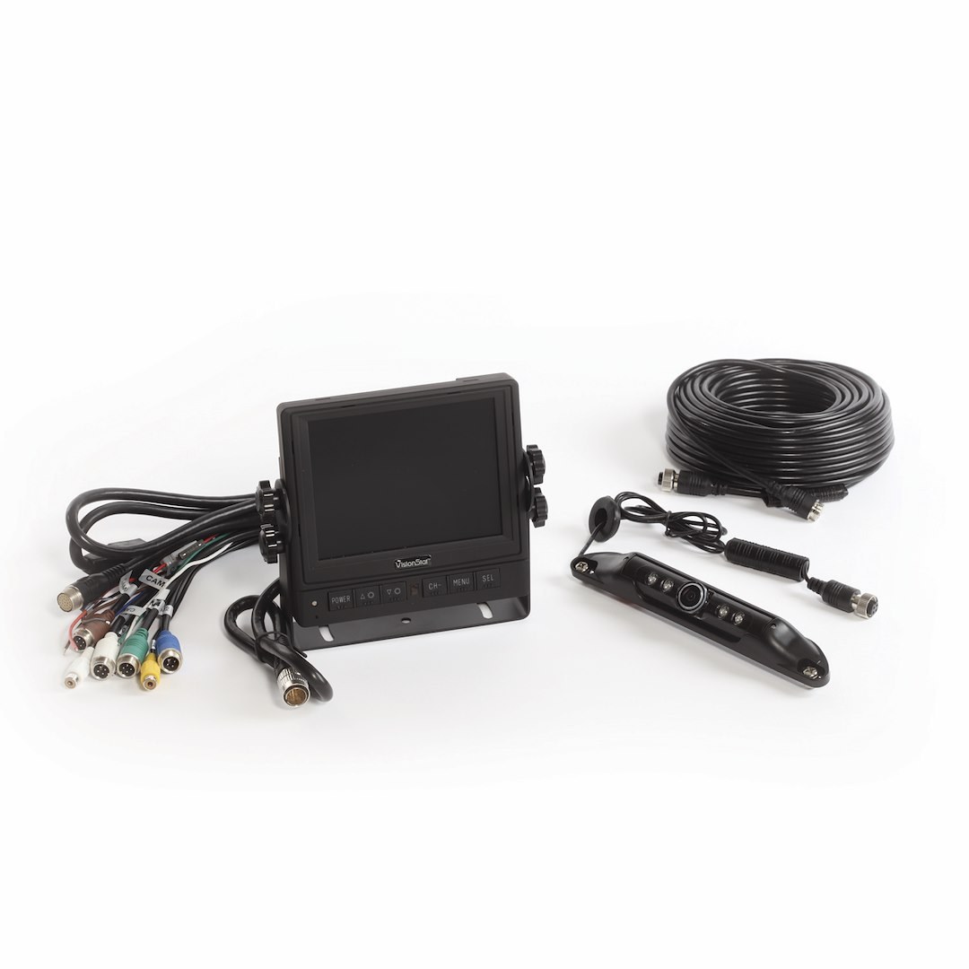 Mobile Aware Backup Camera, Visionstat ®, License Plate Mount, 5.6 Inch Lcd Colored Monitor, Wired, Waterproof, Black Housing – MA1171