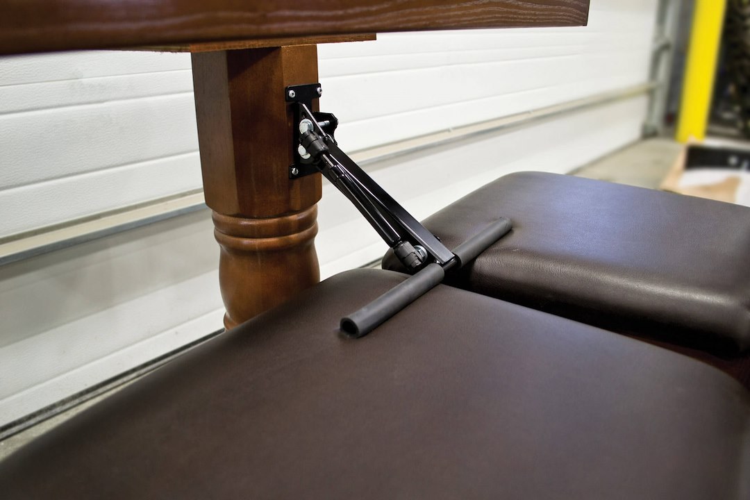 Mor/Ryde Chair Holder, Use to Secure Dining Chairs IN Place, Fits to Center Colum of Dinning Table, Holds Two Chairs, Black – CB56-001H