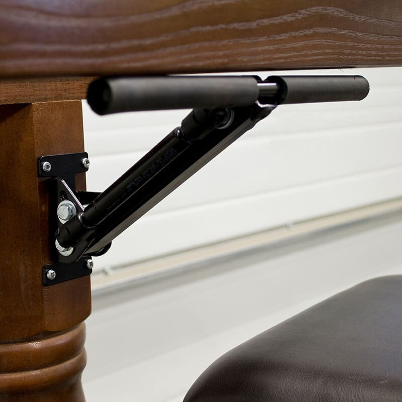Mor/Ryde Chair Holder, Use to Secure Dining Chairs IN Place, Fits to Center Colum of Dinning Table, Holds Two Chairs, Black – CB56-001H