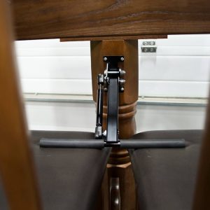 Mor/Ryde Chair Holder, Use to Secure Dining Chairs IN Place, Fits to Center Colum of Dinning Table, Holds Two Chairs, Black – CB56-001H