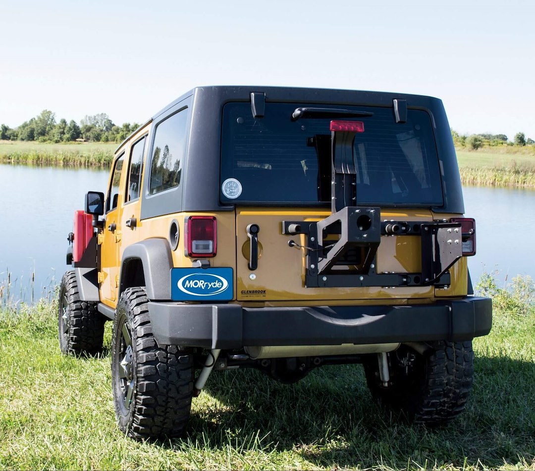 Mor/Ryde Spare Tire Carrier, Designed to Use with HD Tailgate Reinforcement and Also Mount Directly on Factory Tailgate – JP54-017