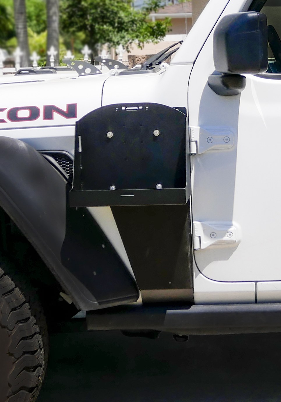 Mor/Ryde Liquid Storage Container Mount, Passenger Side Mount, Holds Rotopax/ Scepter/ Traditional Nato-Style Jerry Can, Black – JP54-063