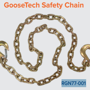 Mor/Ryde Trailer Safety Chain, Goosetech, 26000 Pound Gross Load Capacity, 84-1/2 Inch Length, Yellow, Zinc, With Hooks, Single – RGN77-001