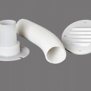 Mts Products Battery Box Vent, Replacement for Mts Battery Boxes, Louvered Vent, White, Accommodates 9 Inch Hose – 276