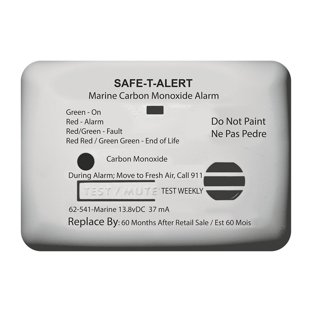 Mti Industry Carbon Monoxide Detector, Safe-T-Alert ™, Surface Mount Detector, Alerts to Leak with Beeping, Without Digital Display – 62-541-WT-MARINE