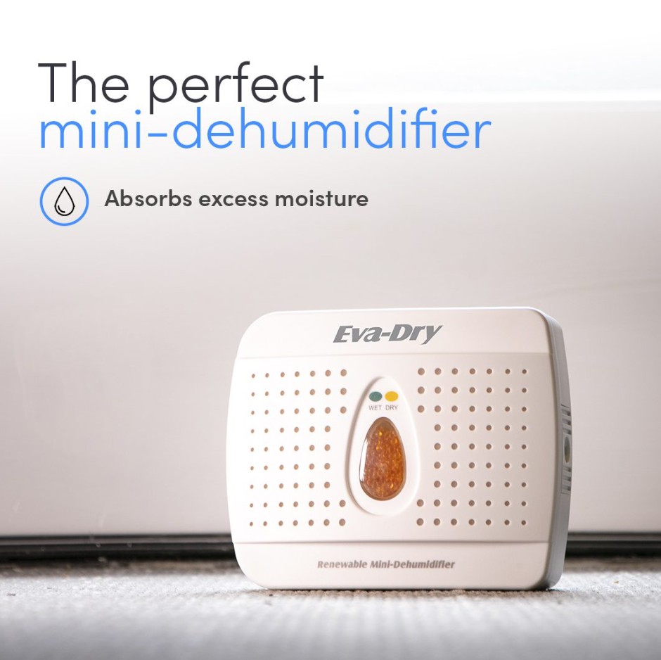 Momentum Dehumidifier, Mini, Non-Toxic Crystallized Desiccant Technology, 6-1/4 Inch Width X 4-3/4 Inch Height X 1-1/4 Inch Depth – E-333