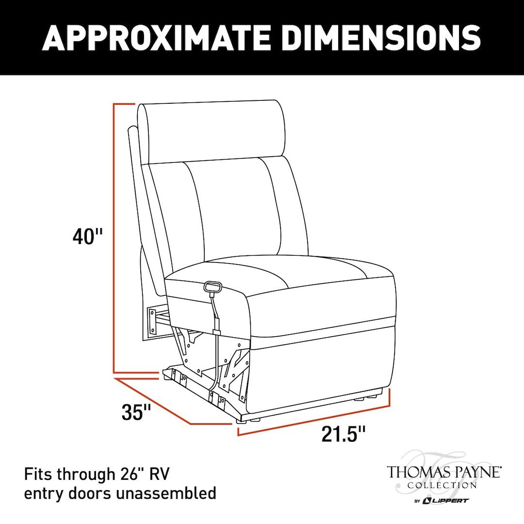 Lippert Components Chair, Thomas Payne ®, Center Armless Recliner, Heritage Series – 2020129308