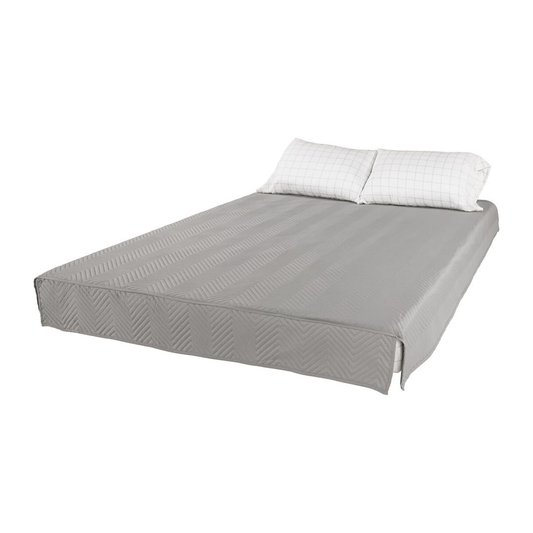 Lippert Components Bed Sheet, Thomas Payne ®, Easy Zzzs ™ Series, Short Queen, Polyester, Gray Checkered – 2022107819