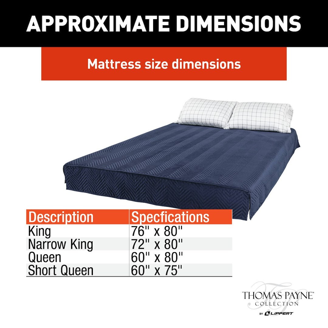 Lippert Components Bed Sheet, Thomas Payne ®, Easy Zzzs ™ Series, Short Queen, Polyester, Navy Checkered – 2022107824