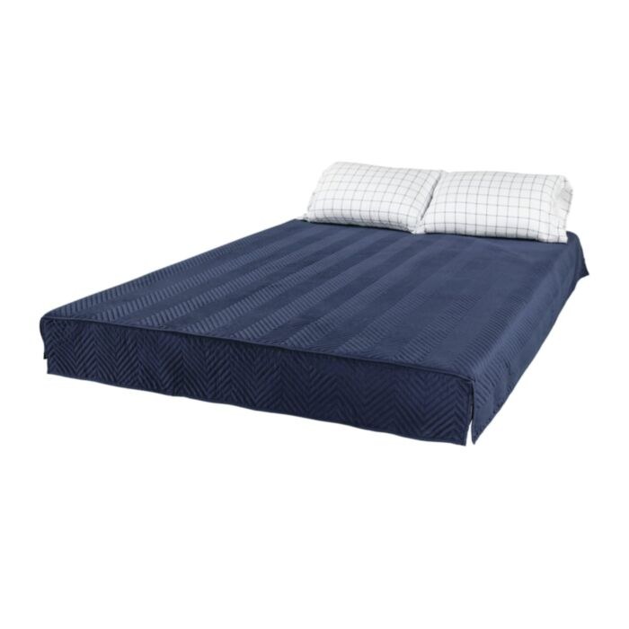 Lippert Components Bed Sheet, Thomas Payne ®, Easy Zzzs ™ Series, Short Queen, Polyester, Navy Checkered – 2022107824