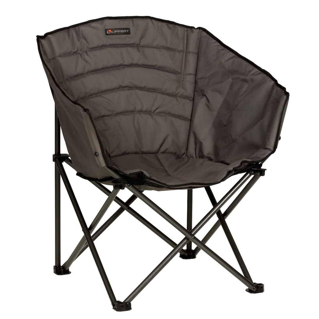Lippert Components Camping Chair, Campfire, Barrel Chair, 29-1/2 Inch Length X 23-1/2 Inch Height X 32-1/2 Inch Depth – 2022114800