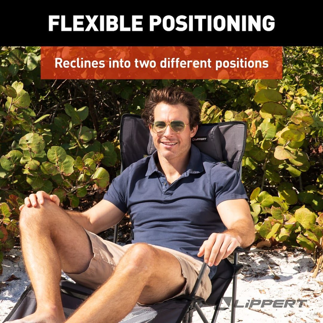 Lippert Components Camping Chair, Sun Soaker ™, 2-Position Reclining Chair – 2022114830