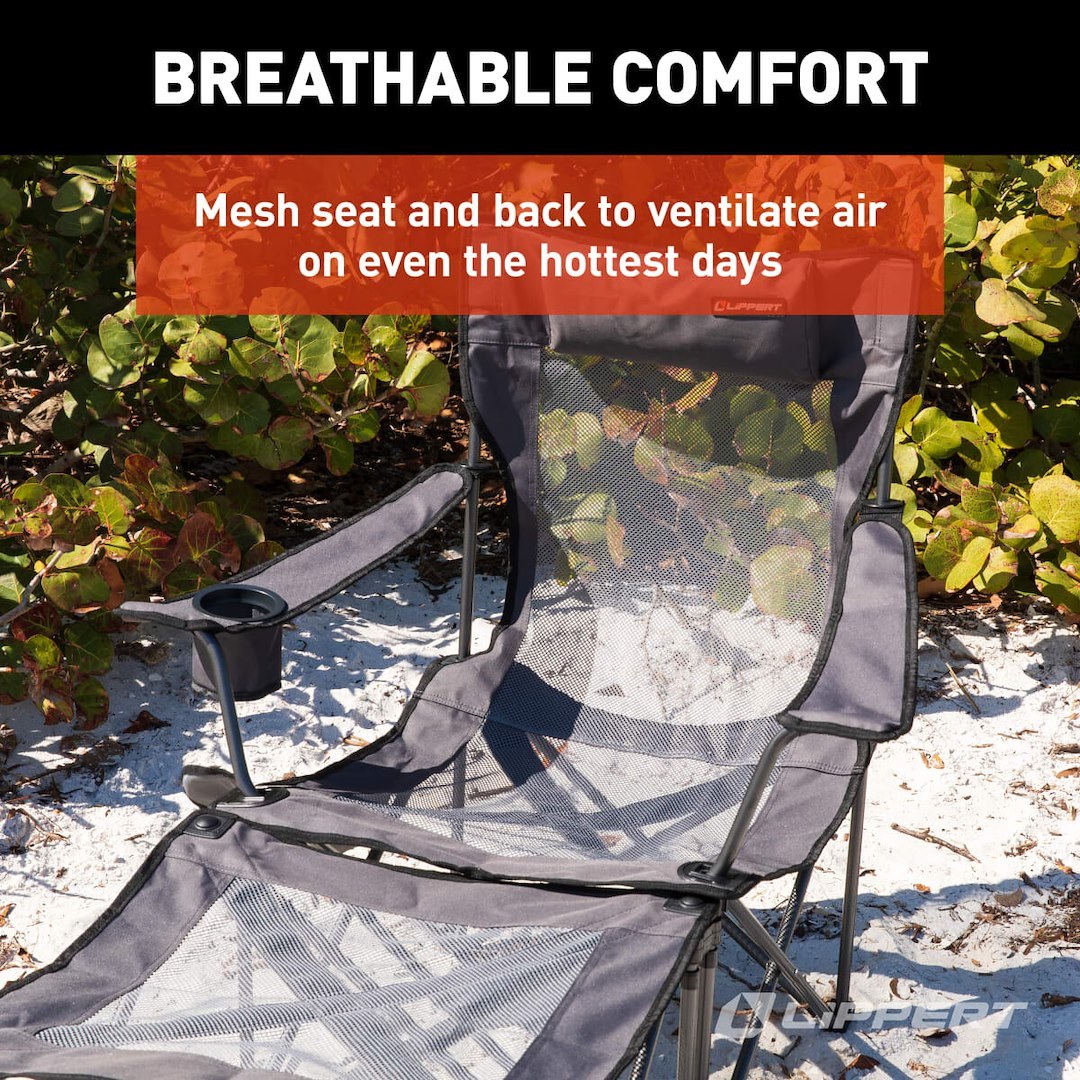 Lippert Components Camping Chair, Sun Soaker ™, 2-Position Reclining Chair – 2022114830
