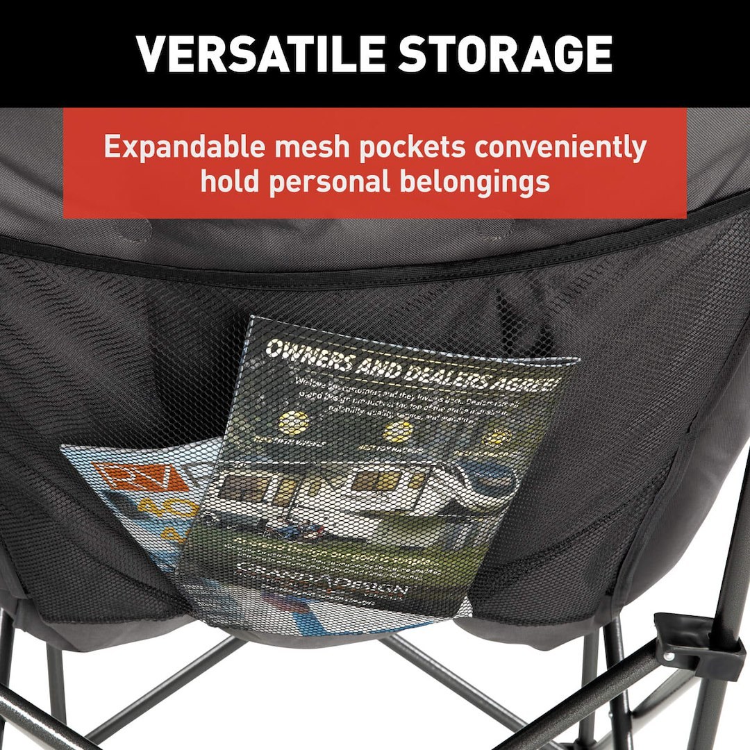 Lippert Components Camping Chair, Big Bear, Camp Chair, 23-1/2 Inch Depth X 38-1/5 Inch Width X 39-1/2 Inch Height – 2023053730