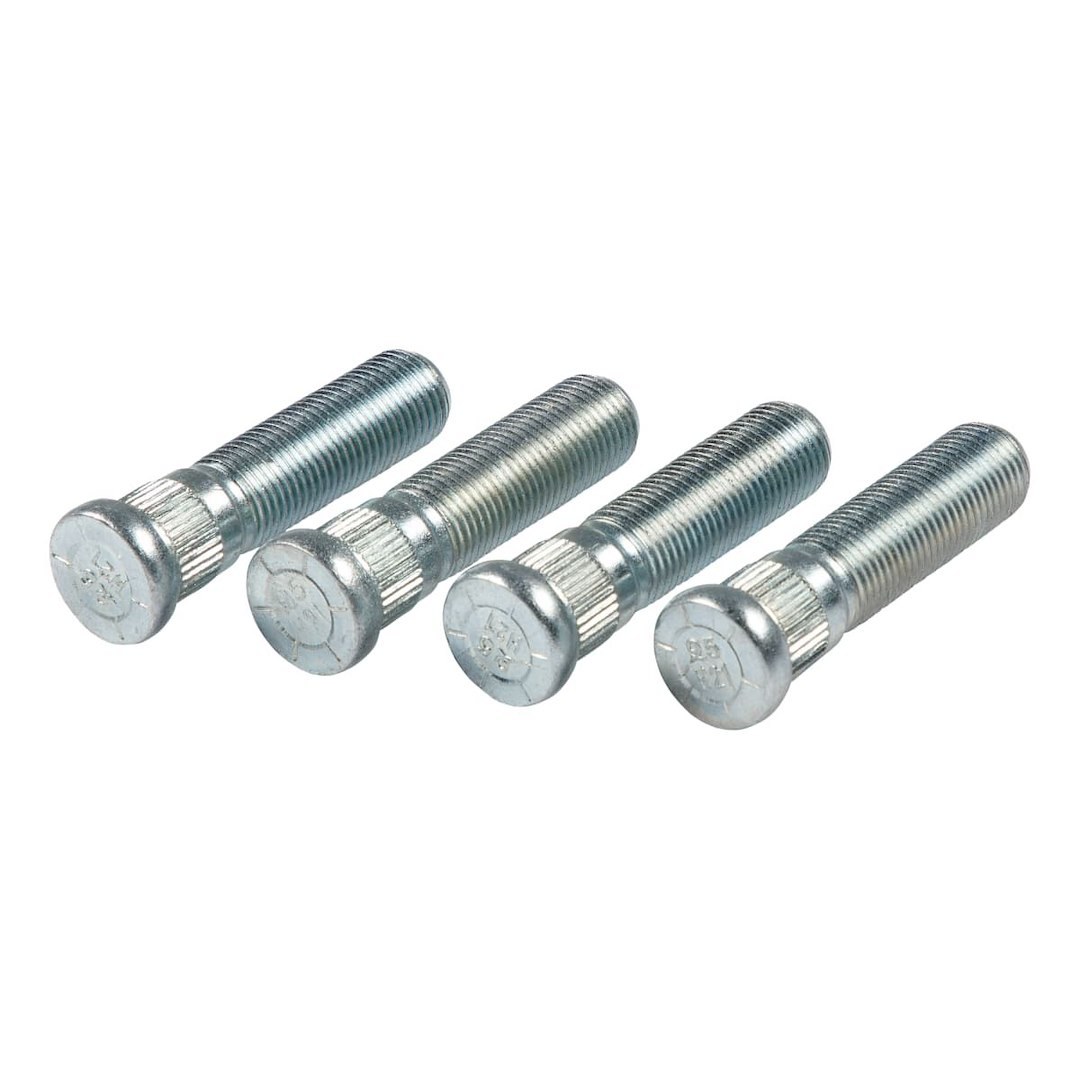Lippert Components Wheel Stud, Press-IN, 9/16-18 Unf X 2.31 Inch, 0.617 Inch Spline Diameter, Pack of 4, With Clamshell Packaging – 2023134014