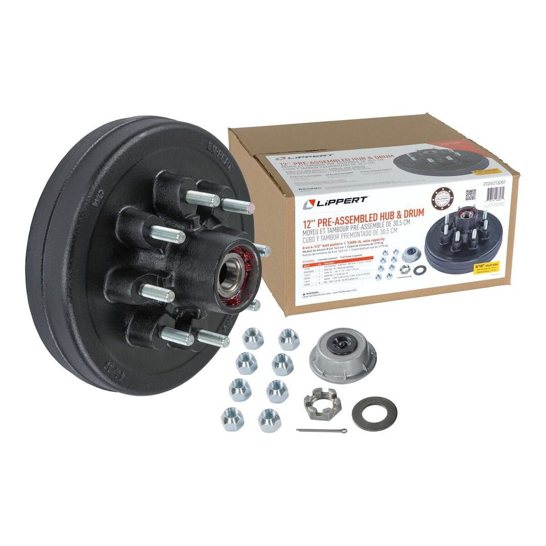 Lippert Components Trailer Brake Hub Assembly, Hub and Drum, Fits Lippert 7000 Pound Axle – 2024013261