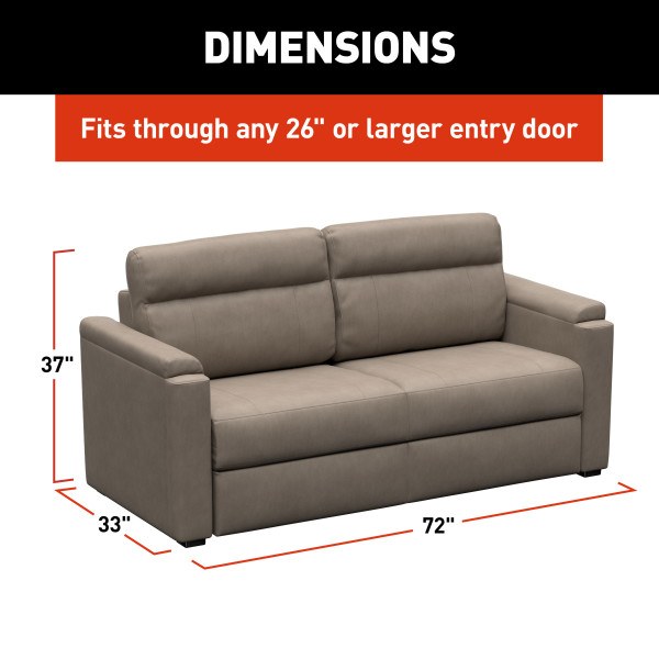 Lippert Components Sofa, Thomas Payne ®, Heritage Series, Clickback Sleeper, 72 Inch Length X 33 Inch Width X 37 Inch Height Overall – 2024044230