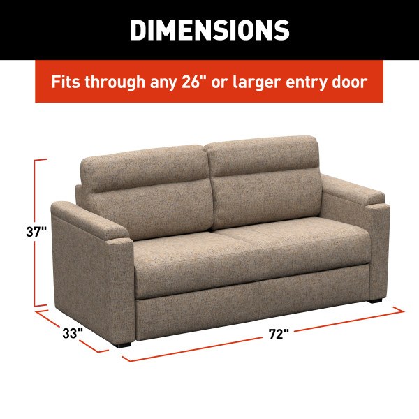 Lippert Components Sofa, Thomas Payne ®, Heritage Series, Clickback Sleeper, 72 Inch Length X 33 Inch Width X 37 Inch Height Overall – 2024044232