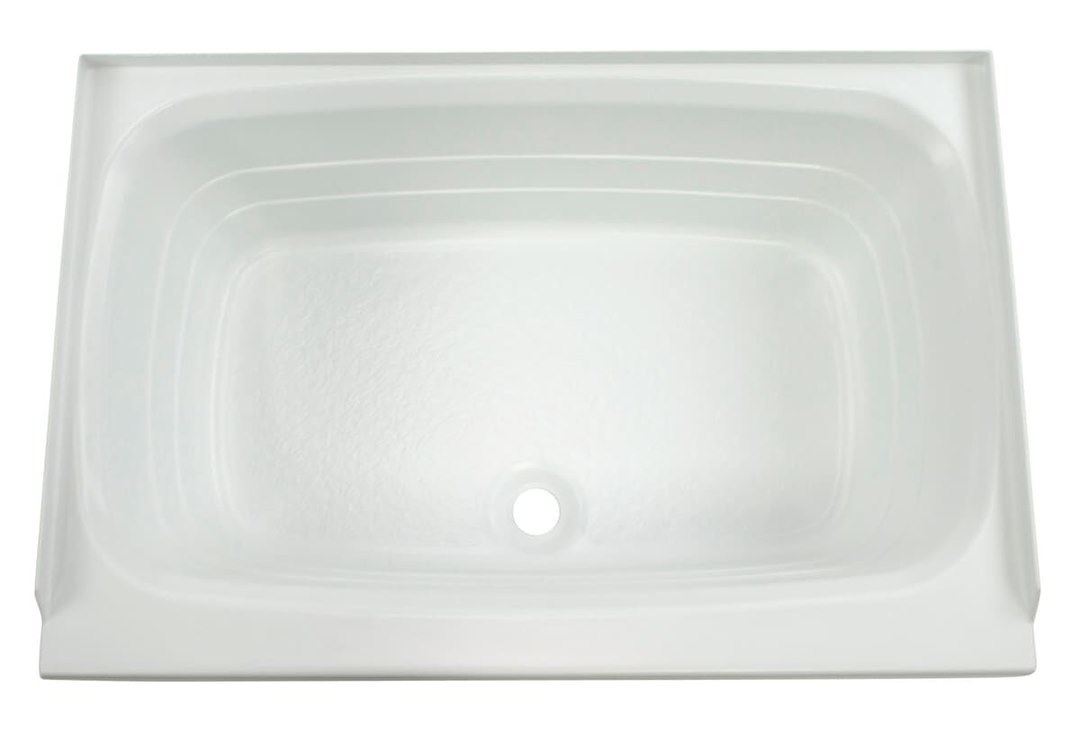 Lippert Components Bathtub, Better Bath, Standard Tub, 24 Inch X 36 Inch, With Threshold, Without Seat, Smooth Floor Surface, Center Drain – 209648