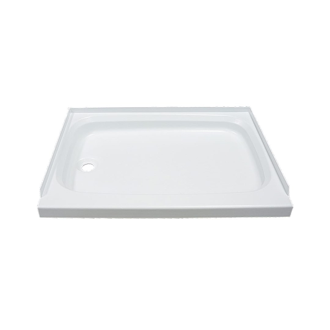 Lippert Components Shower Pan, Better Bath, Rectangular, 24 Inch X 36 Inch, With Threshold, White, ABS – 210373