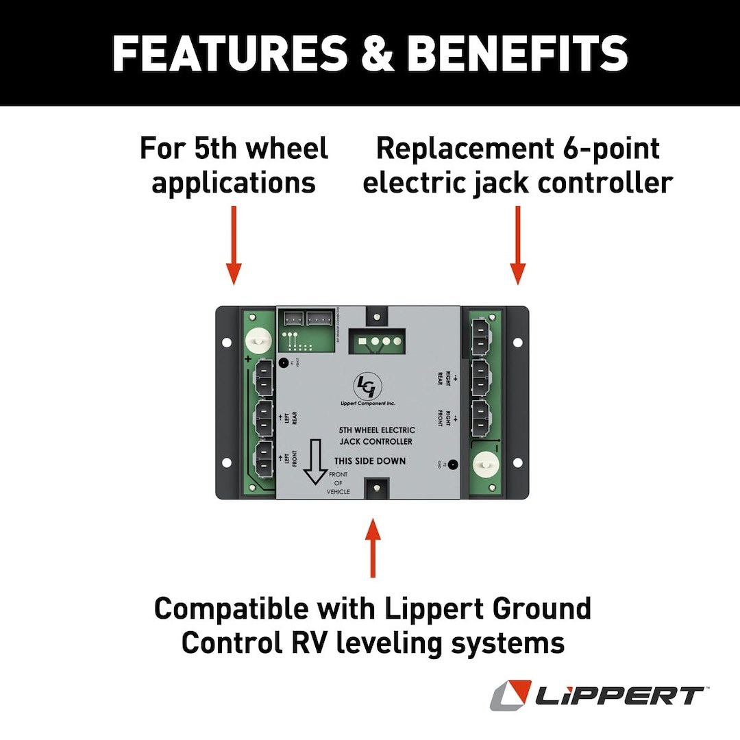 Lippert Components Leveling System Control Unit, Ground Control, Replacement for Lippert Ground Control 2.0 Leveling System – 276452