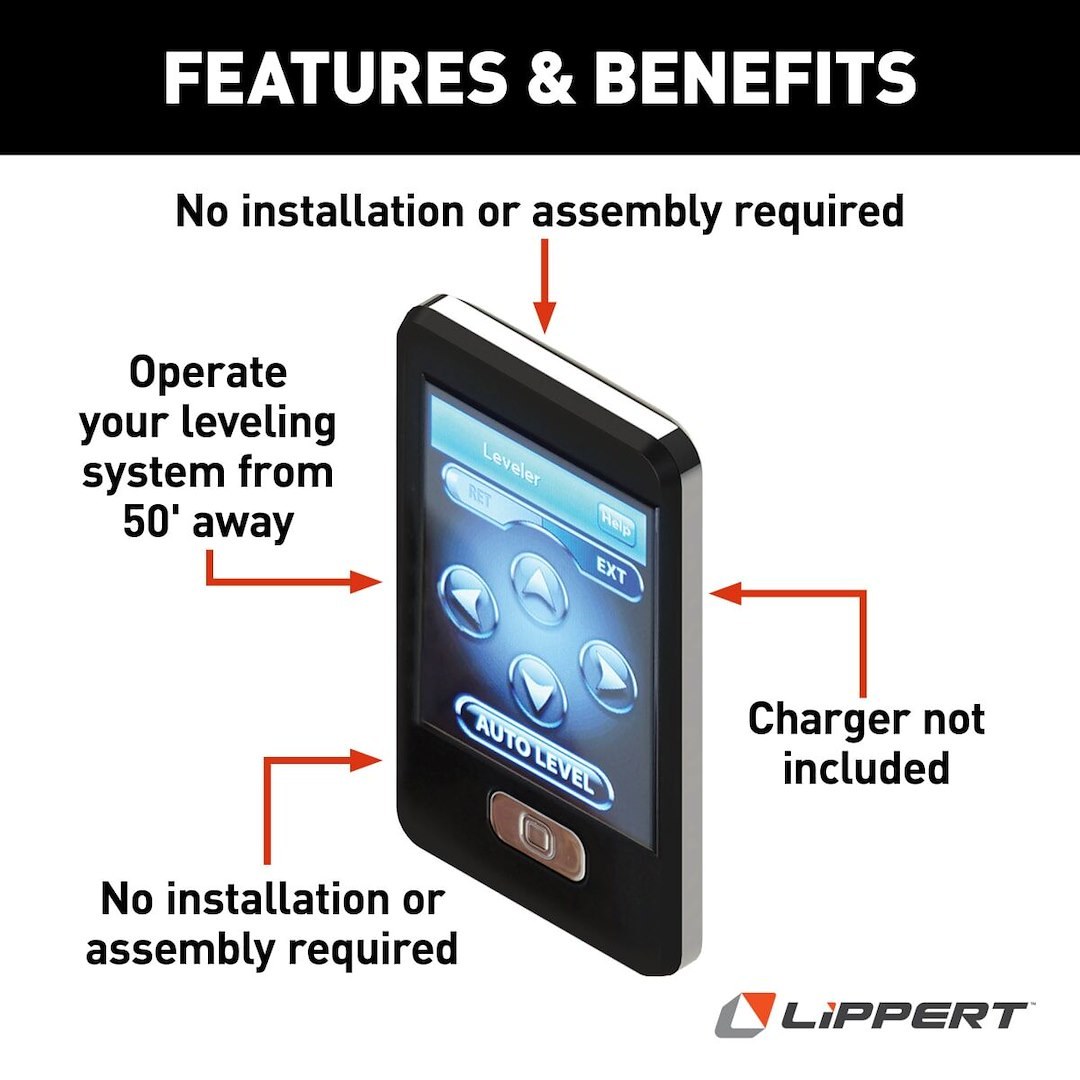 Lippert Components Leveling System Remote Control, Ground Control, Ids Touch Screen Remote for Lippert Ground Control 3.0 – 329164