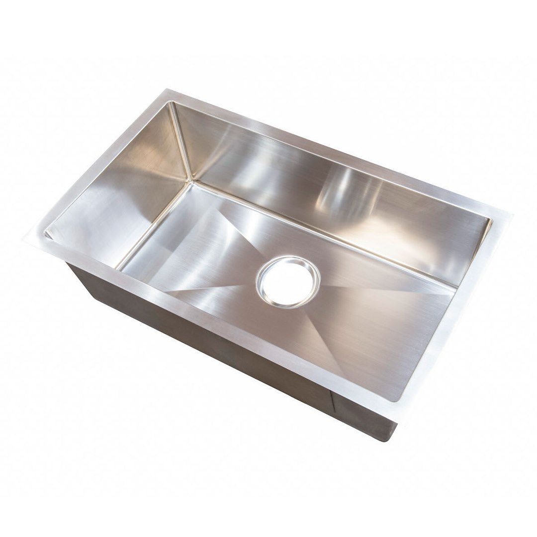 Lippert Components Sink, Better Bath, Single Bowl Square Sink, 25 Inch Width X 15 Inch Length X 7 Inch Depth, Under Mount – 421572