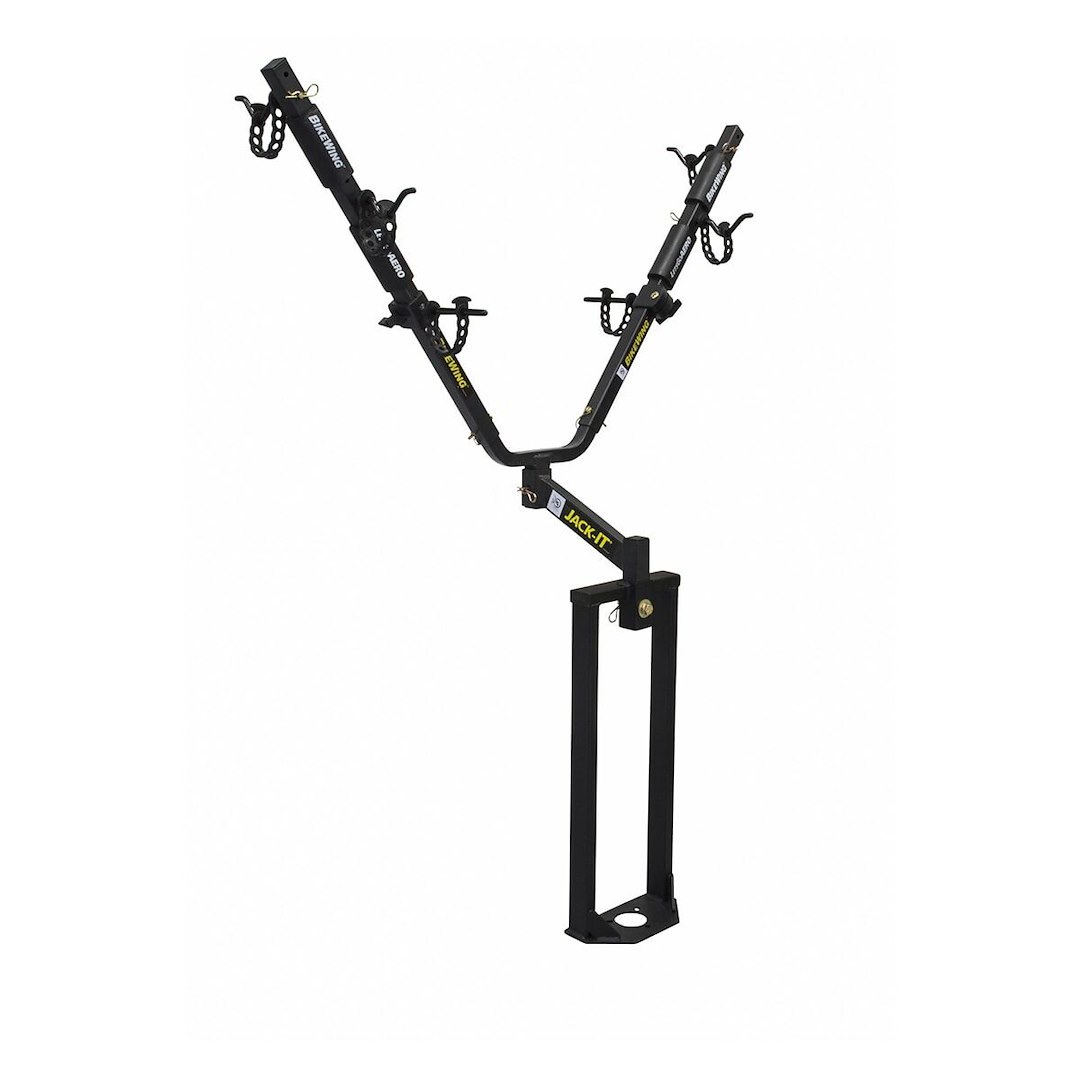 Lippert Components Bike Rack, Jack-It ®, Mounts on Trailer Tongue a Frame, Holds 2 Bikes, Up to 80 Pound Weight Capacity, Cradle System – 429756