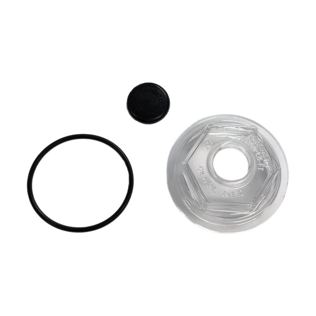 Lippert Components Trailer Wheel Bearing Dust Cap, Fits Lippert 8000 Pound Hub, Clear, Screw-IN, Single, With O-Ring and Plug – 695814