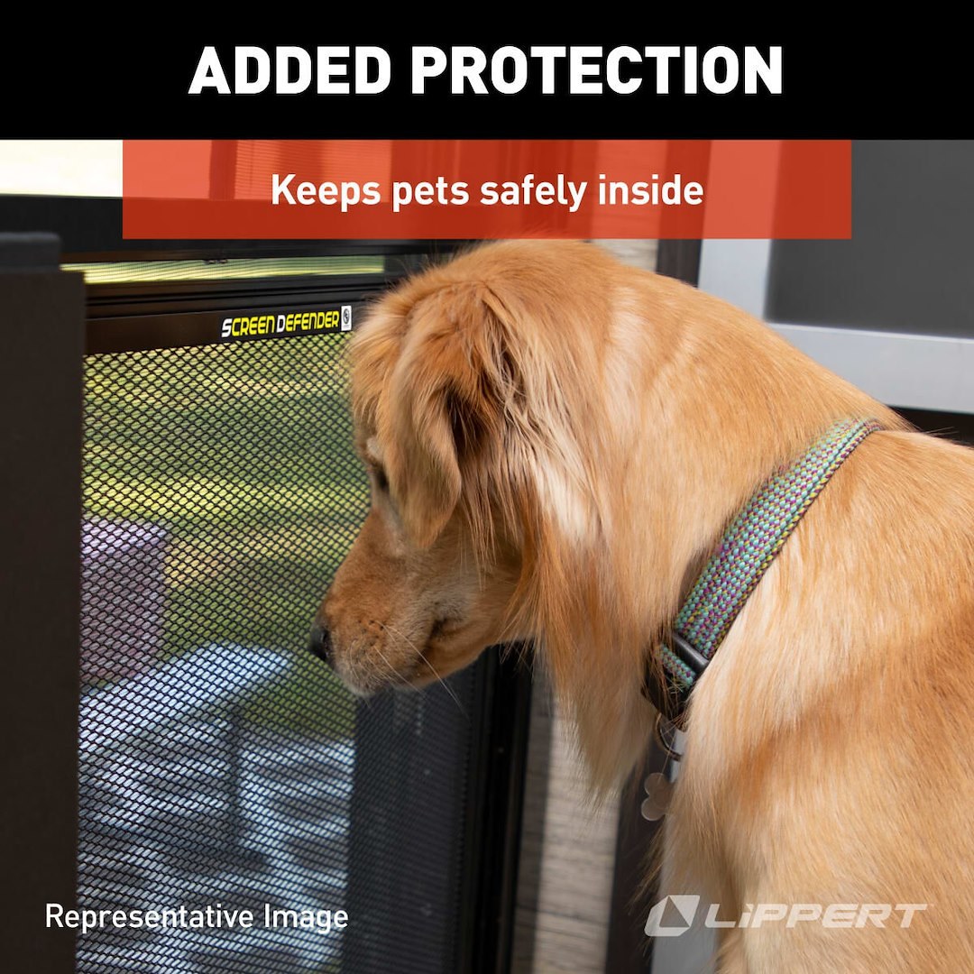 Lippert Components Screen Door Grille, Screen Defender, For Protection of Screen Door from Pets, Mesh Design, 20-1/2 Inch Width – 859791