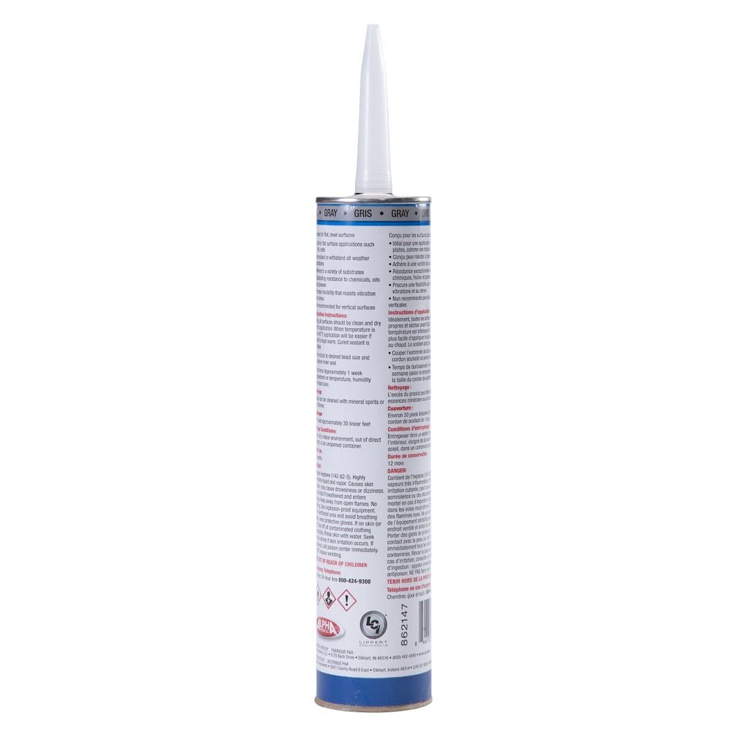 Lippert Components Caulk Sealant, 1021 Low Voc/ Alpha Systems N102101TLCI, Used on Horizontal/ Flat Surfaces – 862147