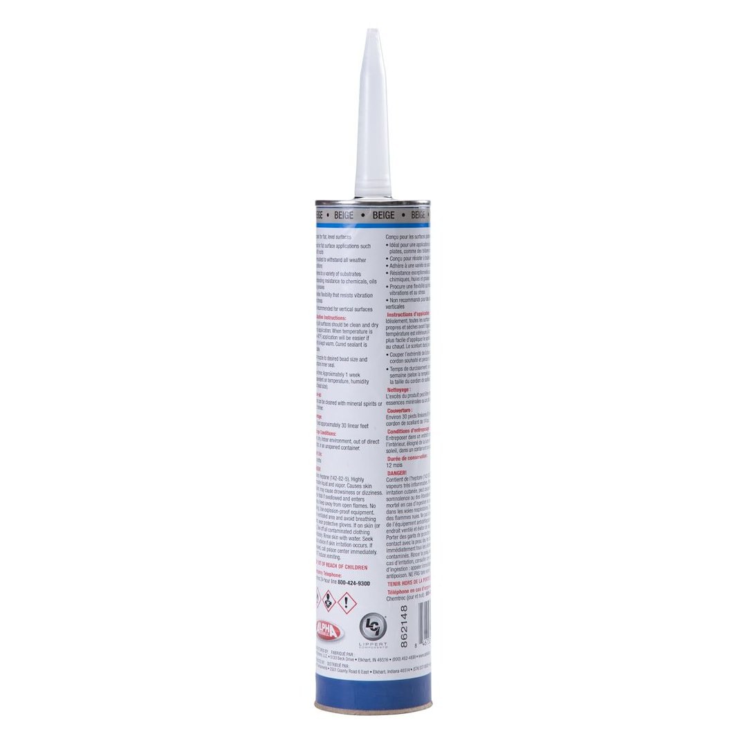 Lippert Components Caulk Sealant, 1021 Low Voc/ Alpha Systems N102101TLCI, Used on Horizontal/ Flat Surfaces – 862148