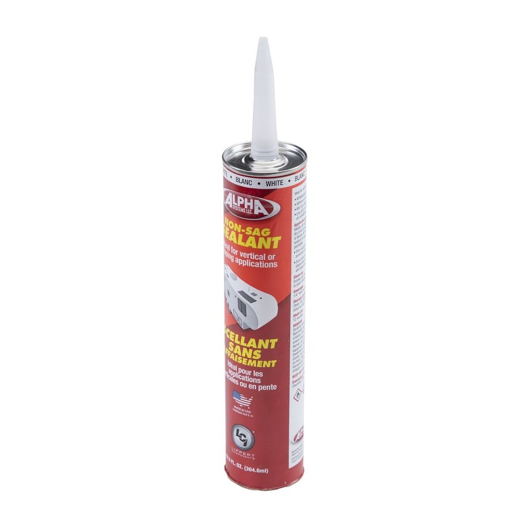 Lippert Components Caulk Sealant, 1010 Low Voc/ Alpha Systems N101001TLCI, Used on Vertical/ Slanted/ Uneven Surfaces – 862157