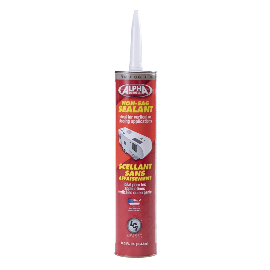 Lippert Components Caulk Sealant, 1010 Low Voc/ Alpha Systems N101004TLCI, Used on Vertical/ Slanted/ Uneven Surfaces – 862160