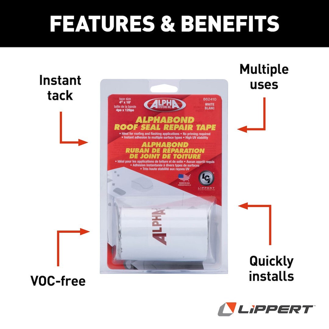 Lippert Components Roof Repair Tape, Alphabond/ Alpha Systems QTPOW410LCI – 862410