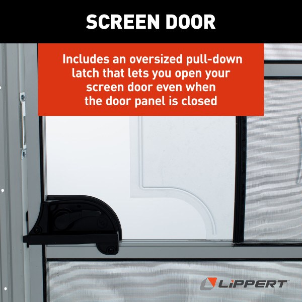 Lippert Components Entry Door, Square Door, 24 Inch Width X 68 Inch Height, Right Side Hinges, Keyed Entry – V000042629