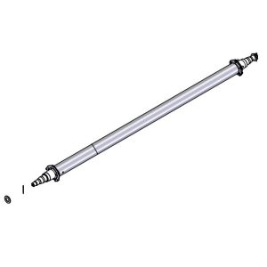 Lippert Components Trailer Axle, Finished Beam Axle, Straight Spindle, 7000 Pound Capacity, 75 Inch Length Hub Face to Hub Face – V000361562