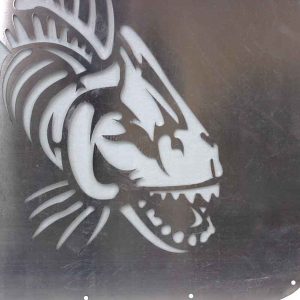 Lippert Components Hood Vent, Bullhead, With Fishbone Logo, Raw, Aluminum – V000389439