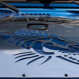 Lippert Components Hood Vent, Bullhead, With Fishbone Logo, Raw, Aluminum – V000389439