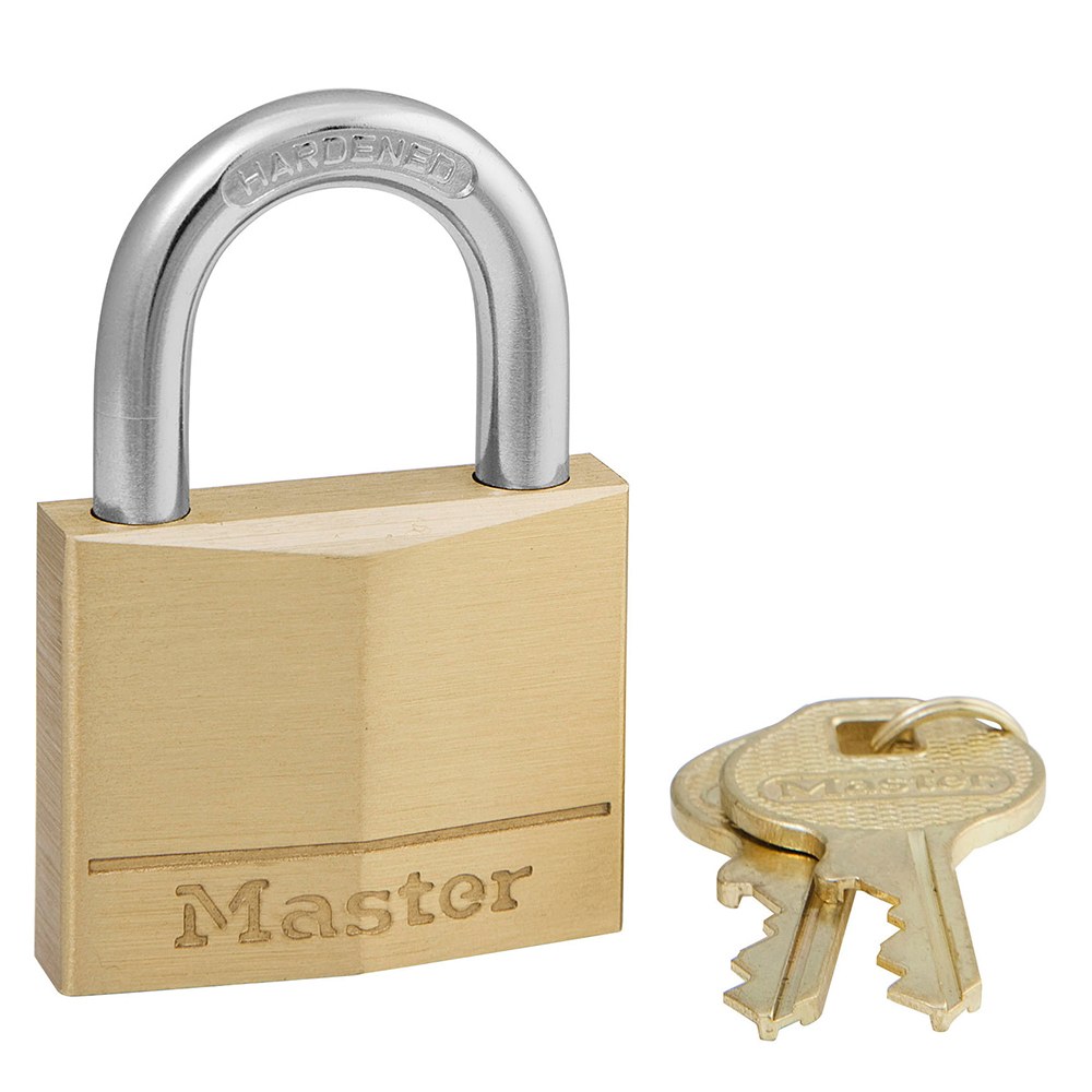Masterlock Padlock, Key Type, 1/4 Inch Diameter Shackle/ 1-9/16 Inch Wide Body, 7/8 Inch Height X 13/16 Inch Width Shackle Clearance – 140D