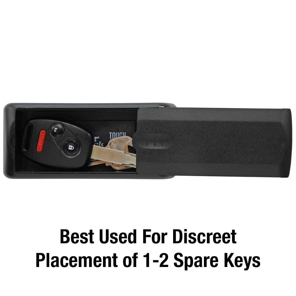 Masterlock Key Storage Case, Magnetic, 7.2 Inch Length X 3.8 Inch Width X 1.4 Inch Height, Black, Plastic – 207D