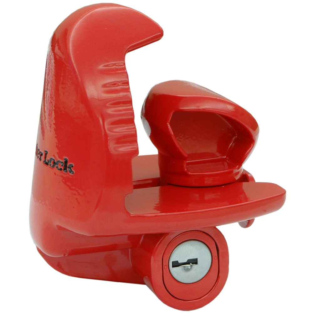 Masterlock Trailer Coupler Lock, Fits 1-7/8 Inch/ 2 Inch and 2-5/16 Inch Couplers, Red – 389DAT