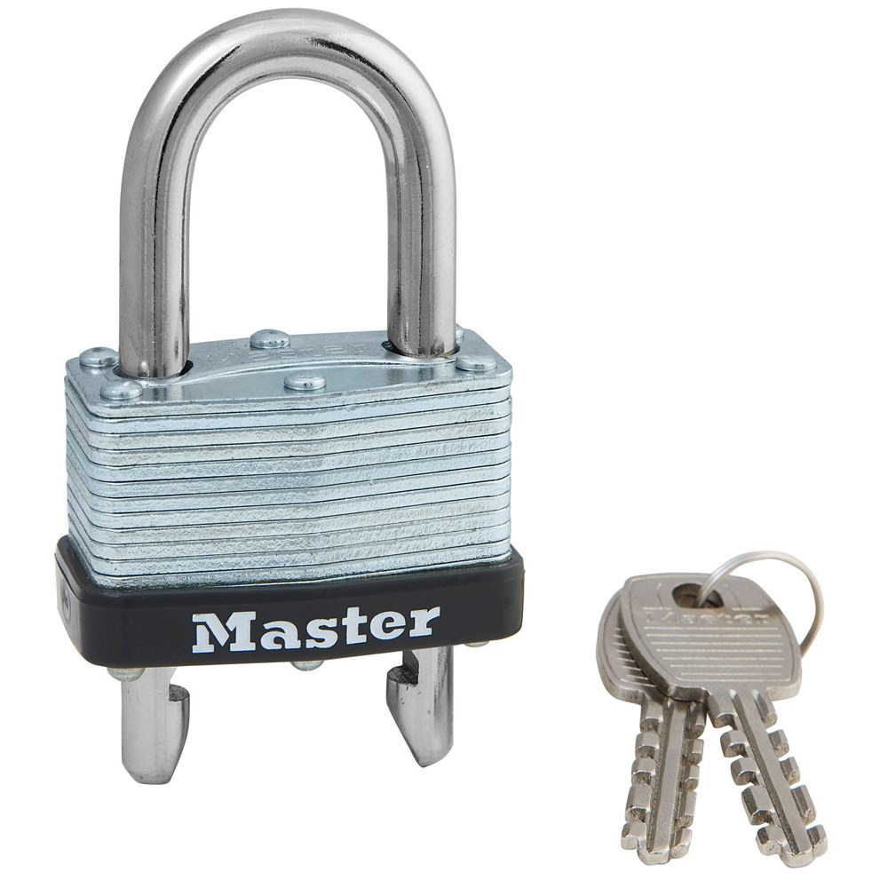 Masterlock Padlock, Key Type, 9/32 Inch Diameter Shackle/ 1-3/4 Inch Wide Body – 510D