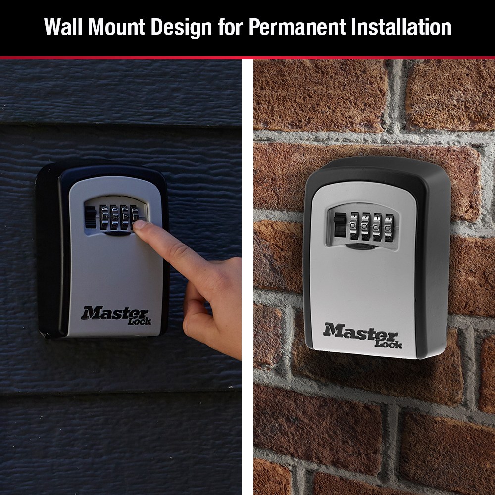 Masterlock Key Storage Case, Wall Mount with Combination Lock, 2-1/4 Ich Width X 3-1/4 Inch Height X 1 Inch Depth Internal Dimension – 5401D