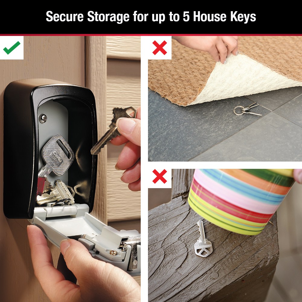 Masterlock Key Storage Case, Wall Mount with Combination Lock, 2-1/4 Ich Width X 3-1/4 Inch Height X 1 Inch Depth Internal Dimension – 5401D