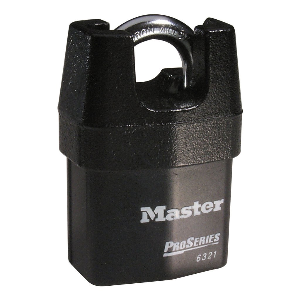 Masterlock Padlock, Proseries ®, Keyed Alike, 2-1/8 Inch Wide X 3/4 Inch Shackle Height X 5/16 Inch Shackle Diameter, Black – 6321KA