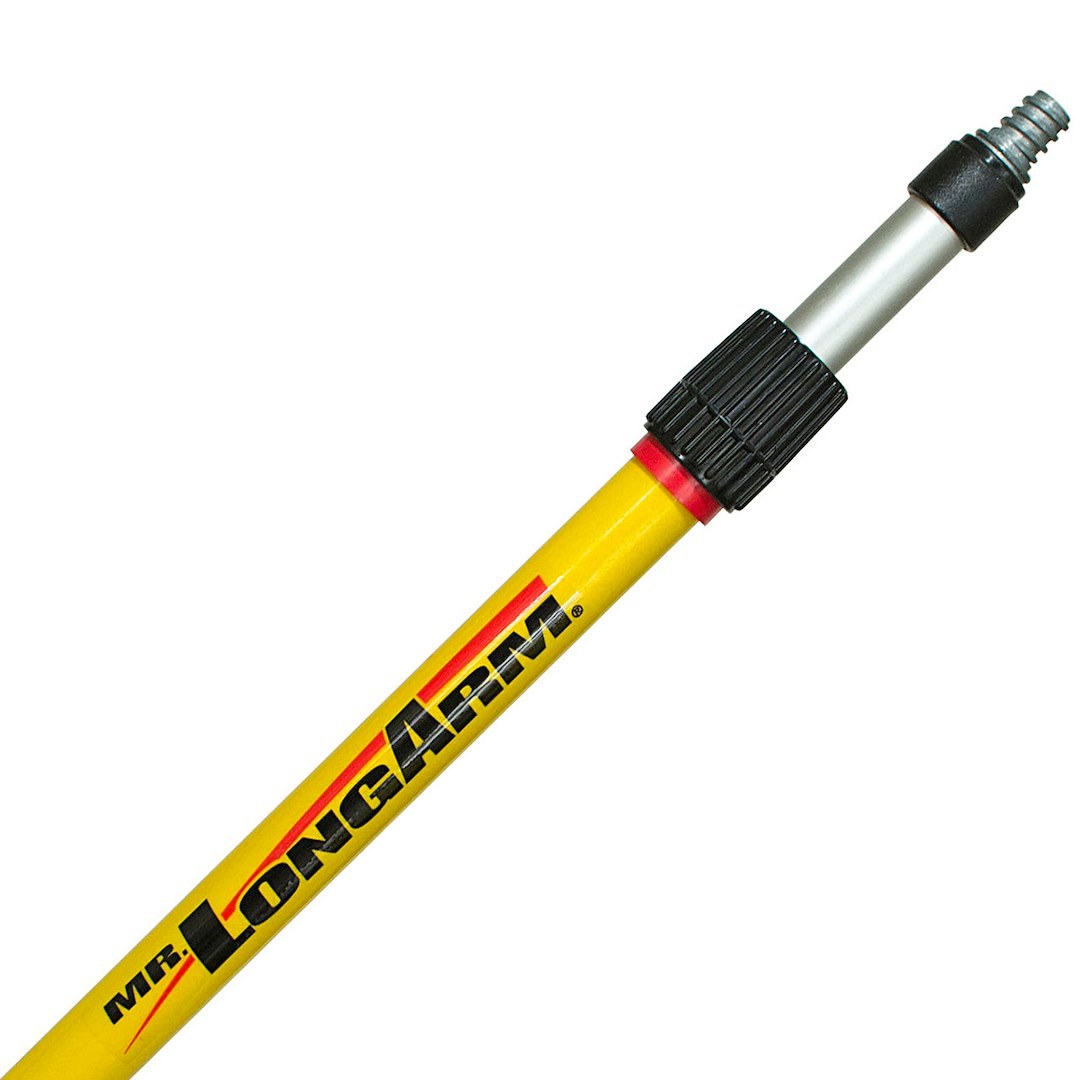 Mr. Longarm Extension Handle, Truck N Bus, Used with Standard Threaded Tools/ Flow-Thru Cleaning Brushes, Extendable, 4-1/4 to 8 Foot Length – 2408