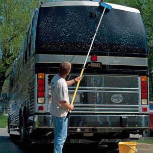 Mr. Longarm Extension Handle, Truck N Bus, Used with Standard Threaded Tools/ Flow-Thru Cleaning Brushes, Extendable – 2512