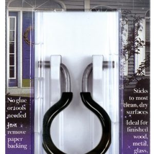 Magic Mounts Broom Holder, Holds 1 Broom, White, Single, 2 Inch Width X 4 Inch Height, Peel and Stick – 3724